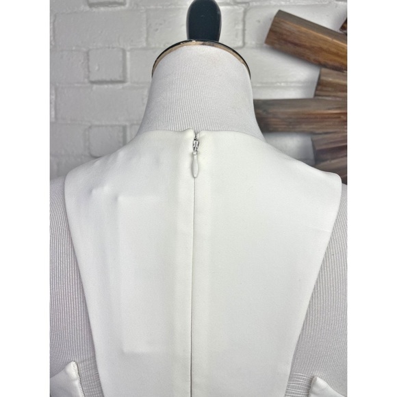 NWT Alexander Wang White V Neck Gown With Fishing Line Detail - Picture 11 of 15